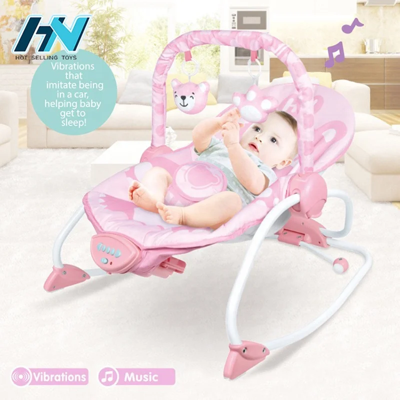Baby Vibration Bouncer Rocker Adjustable Electric Baby Rocking Chair Swing With Music