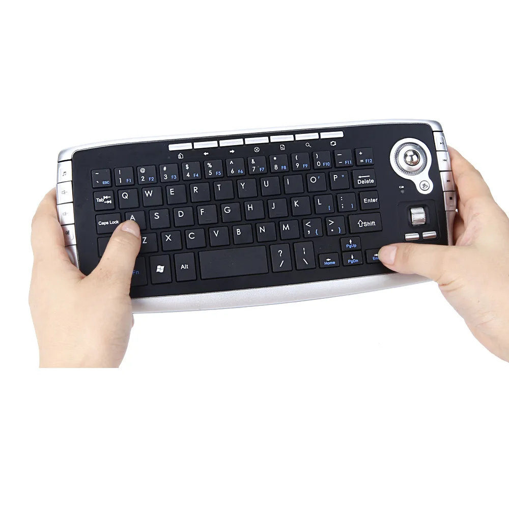 Factory direct sale wireless trackball keyboard mini 2.4G wireless mouse and keyboard in one mouse and keyboard set in stock