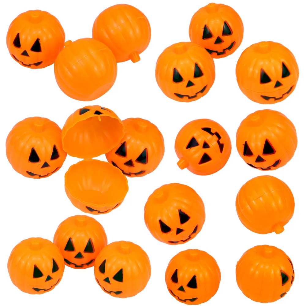 Openable Pumpkin Bucket Party Carnival Gifts Portable Pumpkin Buckets Candy Holder Pot with Handle for Halloween