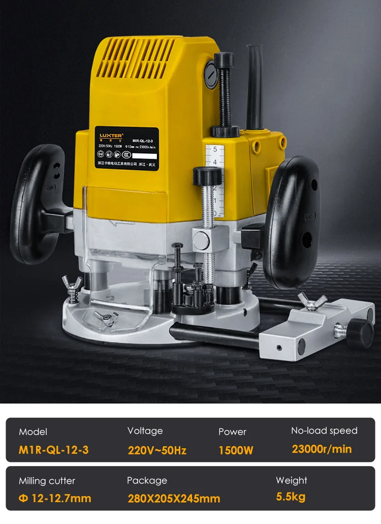 LUXTER 210mm 1500W Table Saw+Router+Router Platform For Woodworking