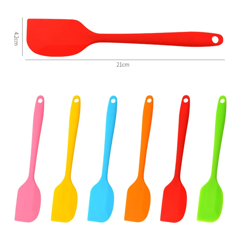 Hot Selling Cake Cream Butter Heat Resistant Kitchen Utensils Silicone Spatula Rubber Scraper