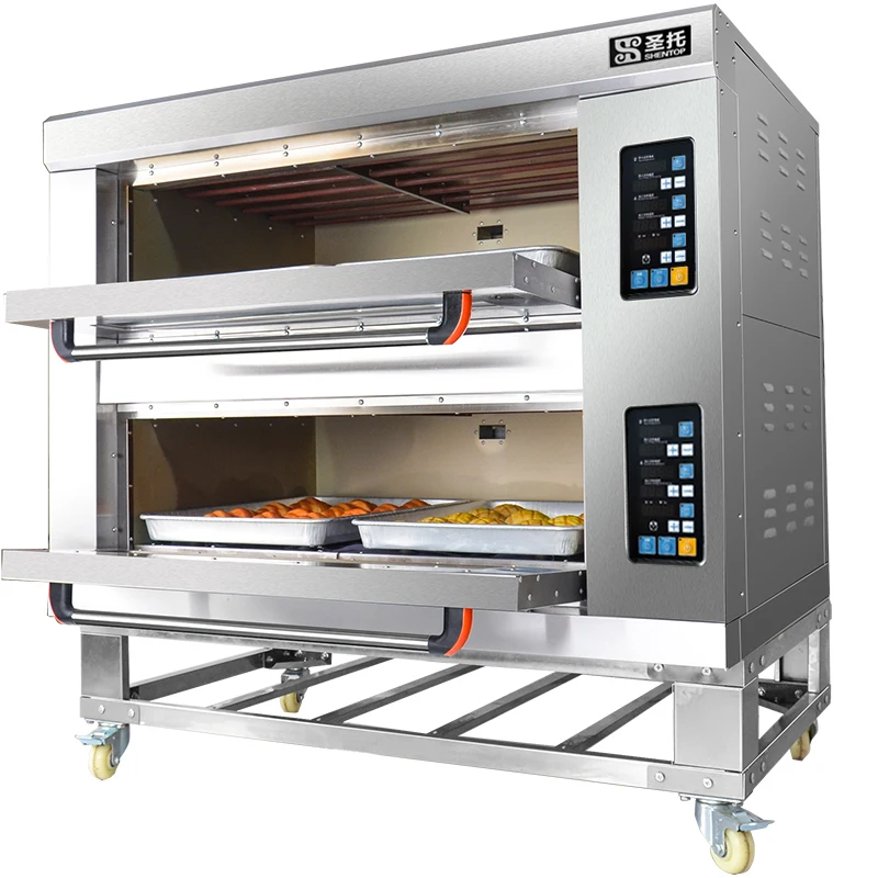 Baking horno Bakery equipment Commercial gas electric pizza oven for sale price,gas 2 3 deck industrial cake bread baking ovens