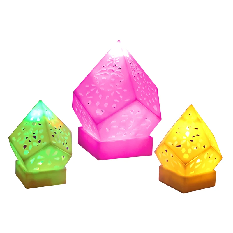 Decorative Table Lamps Bohemian Starry Sky Projection Led Night Floor Lamp Hollow Geometric Retro Floor Decorative LED Colorful