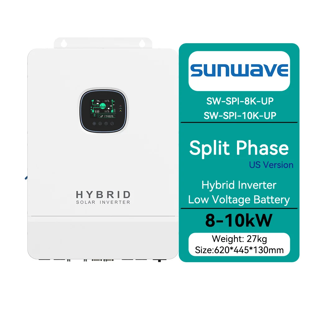 SPI 8-10K-U High Frequency Split Inverter 8Kw 10Kw On Off Grid Solar Inverter Biult-in MPPT Hybrid Inverter