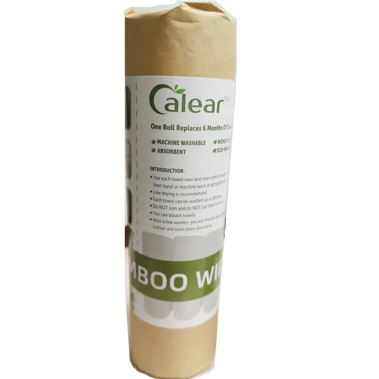 
Экологичная моющаяся прочная и впитывающая, сверхпрочная 100% Бамбуковая бумага для посуды, многоразовая кухонная бумага в рулоне 