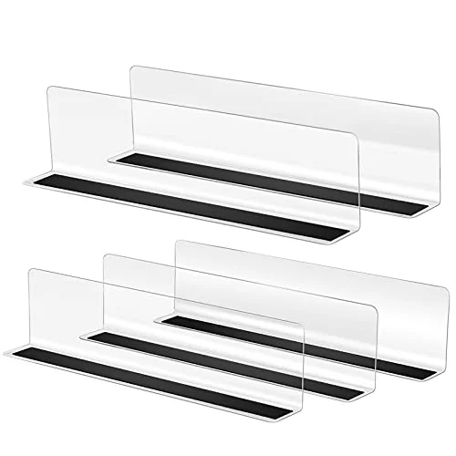Free Sample Customizable 6Pcs Plastic Shelf Dividers Magnetic Closet Shelf Organizer Divider Separator