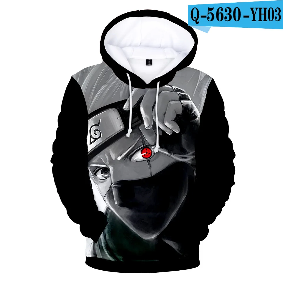 Fitspi Harajuku Anime Hoodie Sweatshirt 3d Print Uzumaki Akatsuki Sakura Kakashi Sasuke Kakashi Clothes Pullovers