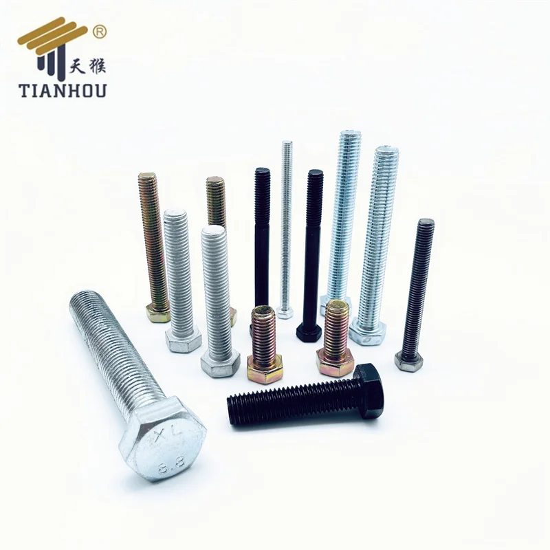 Hex bolt zinc plating DIN934 carbon steel 4.8, 8.8 grade bolts