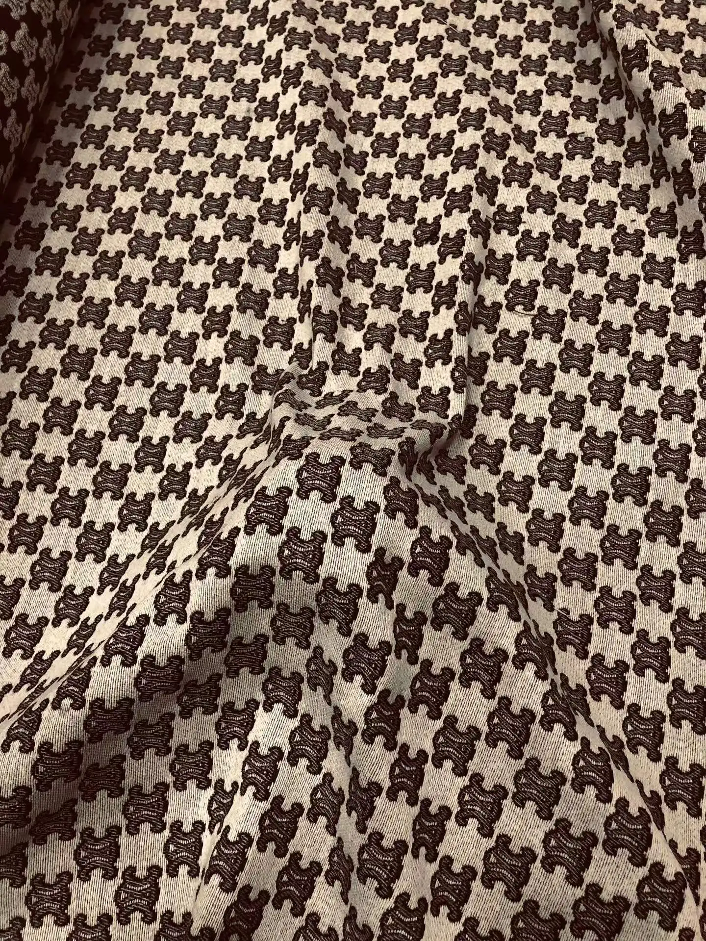 European style luxury brand yarn dyed floral G+ print jacquard brocade fabric for bags and shoes