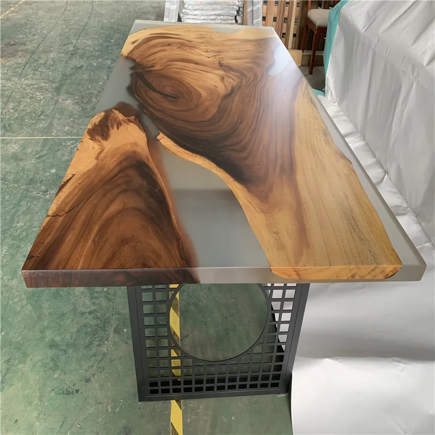 Round stainless powder coating steel table leg iron industrial furniture legs  square metal rose gold   Epoxy resin table