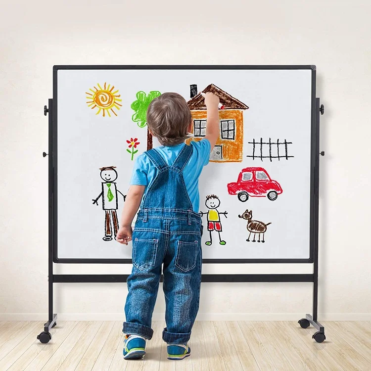 LE NAN white board price height adjustable rolling whiteboard stand double sided mobile dry erase magnetic whiteboard with stand