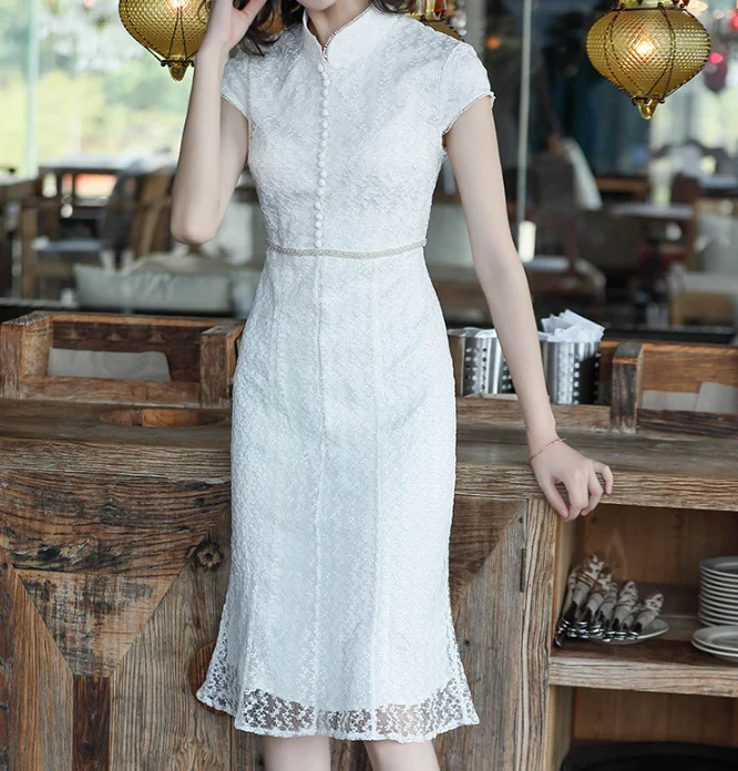 New Chinese-style modified cheongsam dress