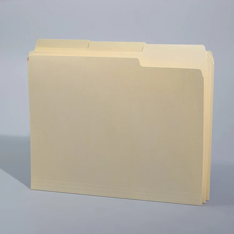 Letter size 1/3 cut tabs office stationery files and folders paper classification manila file folder for document