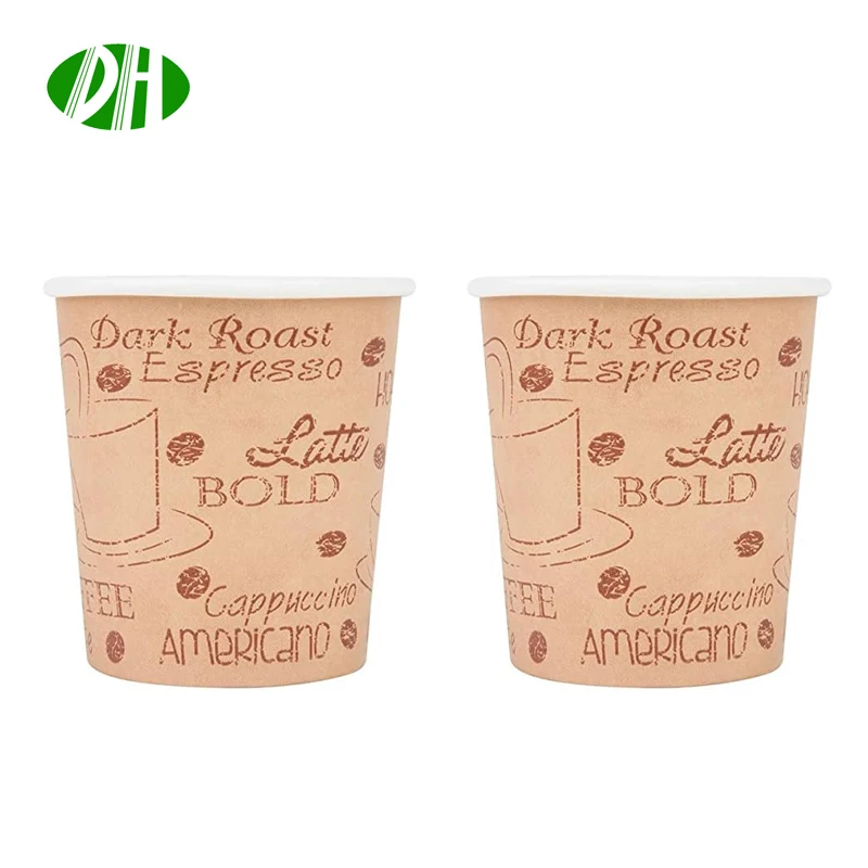 Wholesale Printing 8oz 12oz 16oz Single Wall Disposable Paper Cups customized hot coffee paper cup with sleeves and lid