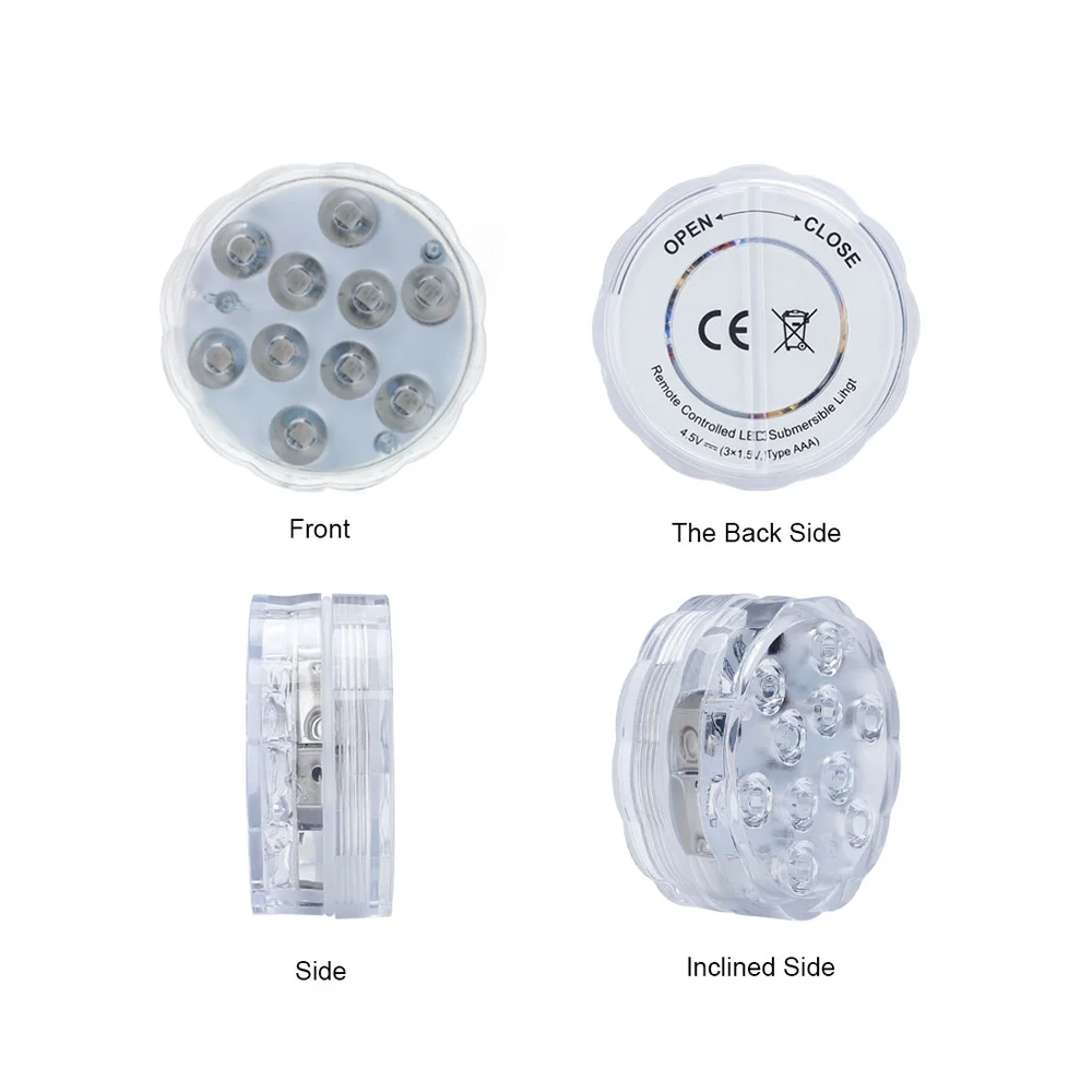 Underwater Swimming Pool LED Lights Solar Floating Waterproof Puck LightsRemote Controlled Above Ground Submersible LED Lights