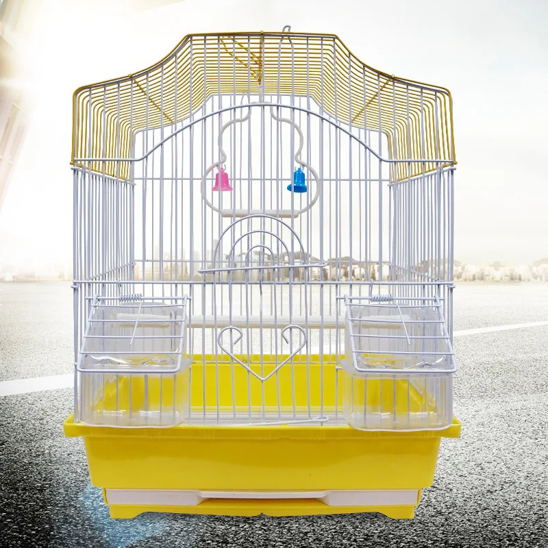 2022 HOT selling  Low MOQ OEM birds cage with plastic trays metal parrot bird cage animal cages