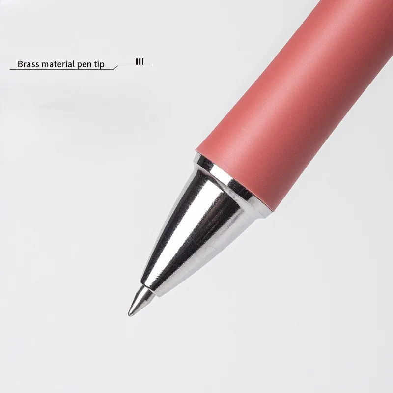 Colnk Carbon Large Capacity Retractable Gel Pen Low Center of Gravity Pure Copper Tip Student Exam Black Pen 0.5mm Signature Pen