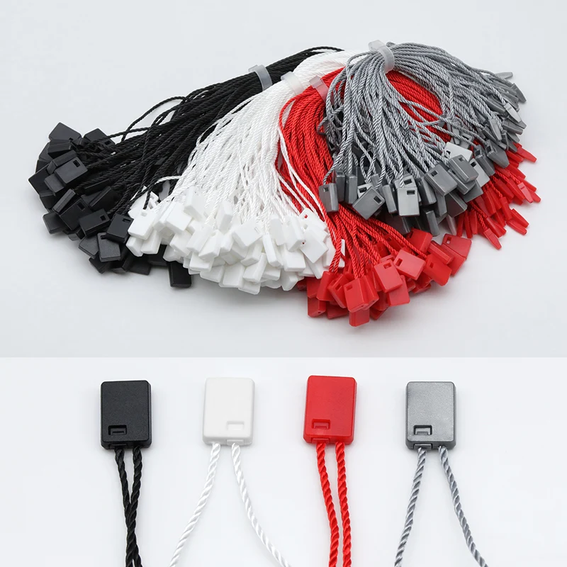 Cheap Price Custom 19cm Long High Quality Cotton Hang Tag Cord Clothing Hang Tag String Loop For Garment Seal Tag