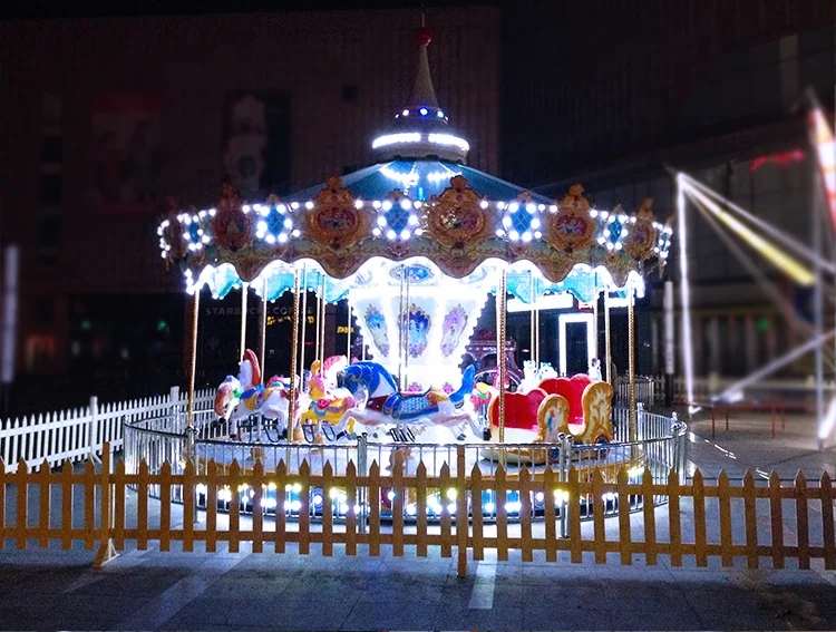 Hot sale carousel horse ride amusement used playground merry go round for sale