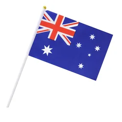 Australia Flag Hand Held Shake Small Mini Flag 14*21cm 8.2*5.5 Inch Australian Hand Waving Flag