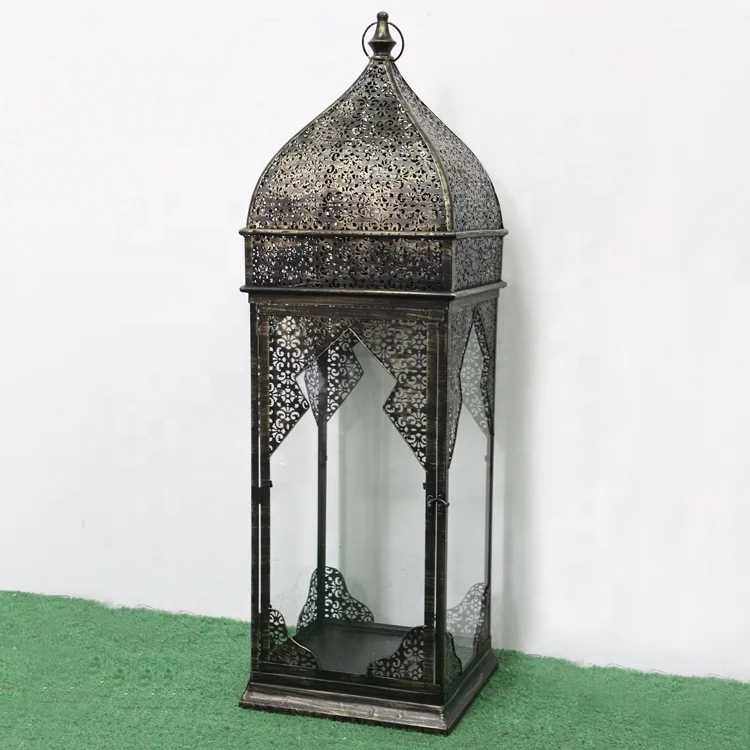 
Luckywind Vintage Style French Distressed Metal Lantern Candle Holders 