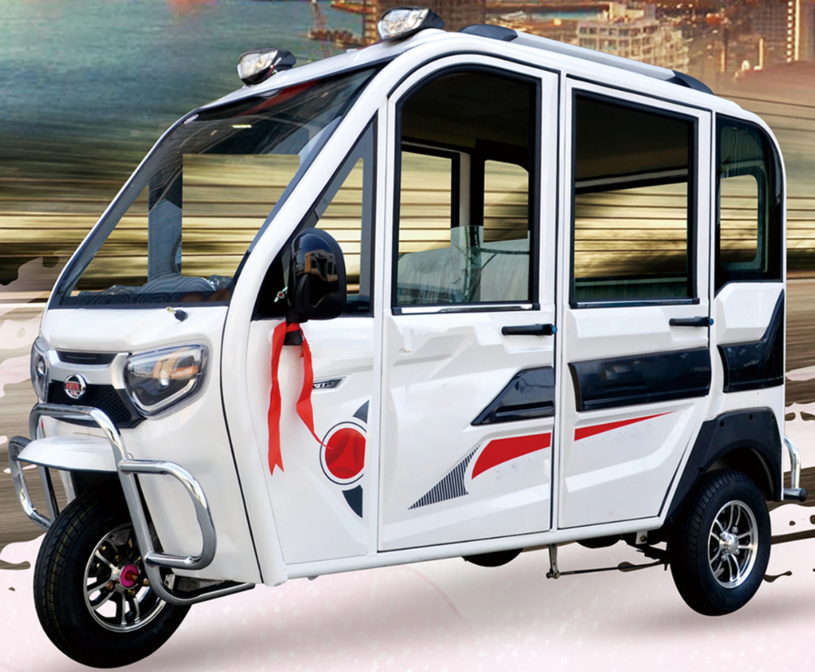 Changli New energy solar enclosed electric tricycle manufacturer price of electric tricycle for sale