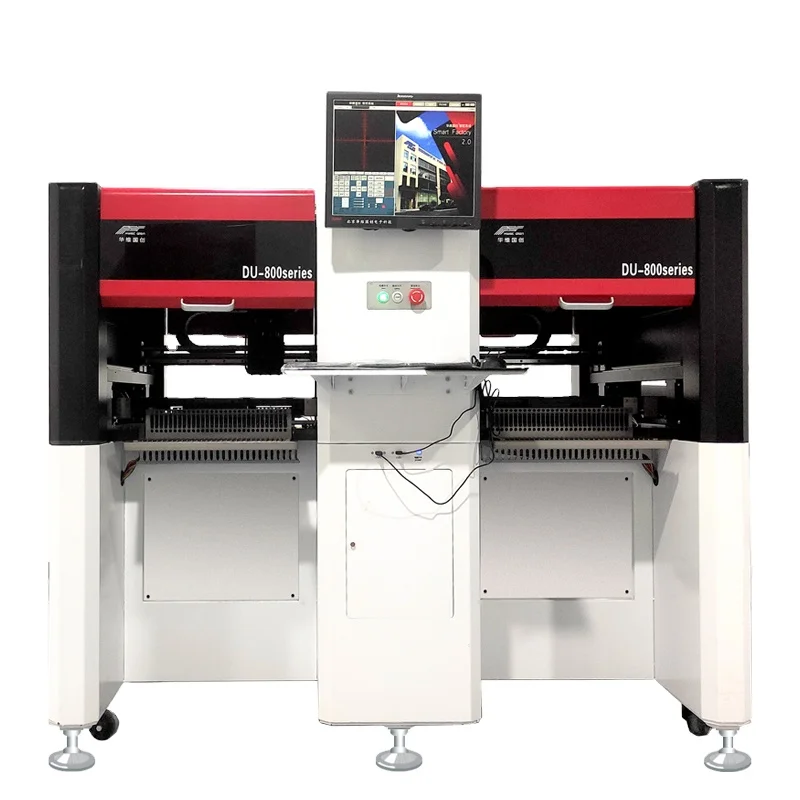 SMT Assembly Machine PCB Soldering Machine Pick and Place HW-DSQ800-120F With 120 Feeders 8 Heads Production Line