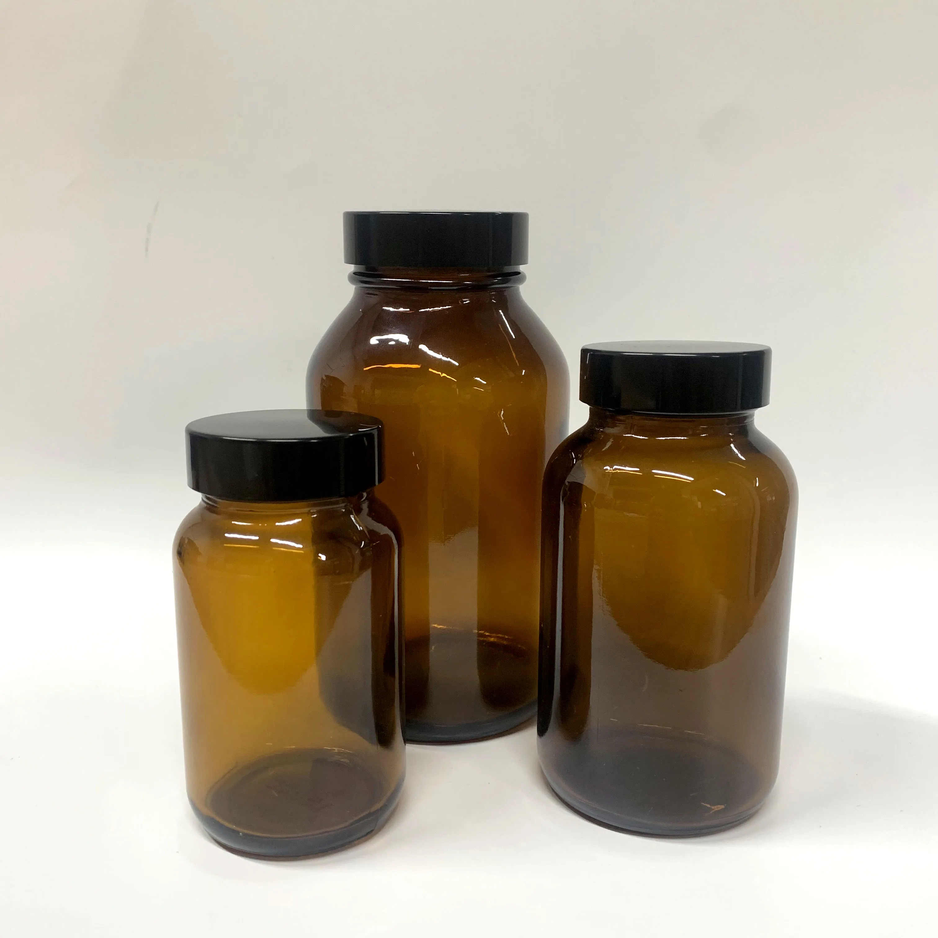 150ml 250ml 500ml high borosilicate amber color wholesale reagent chemical bottle with inner lid seal