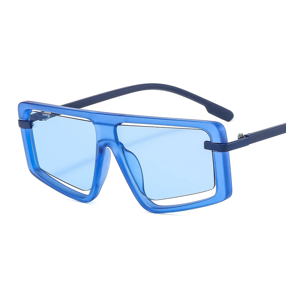 2024 Colorful Candy Steampunk Oversized Luxury Sunglasses Women Custom Fashion Square Frame Sunglasses Unisex