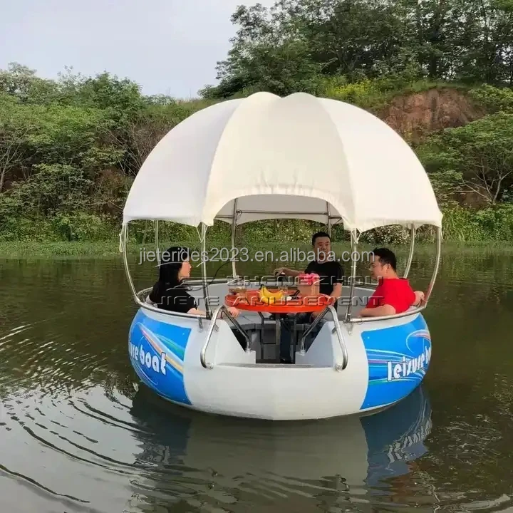 4 Seater Popular Pedal Boat/ Electric water play equipment car boat bbq island type Tricycle & bike