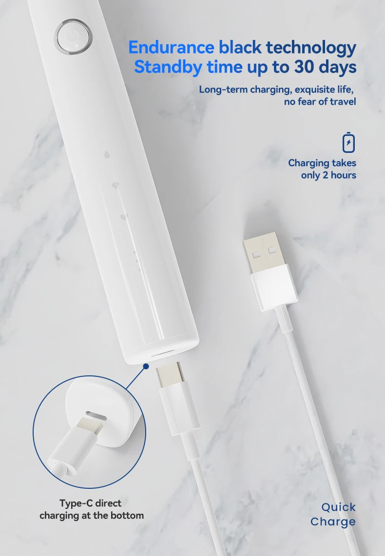 Custom Logo Home Dental Bleaching Grade Teeth Whitening Electric Toothbrush For Wholesale