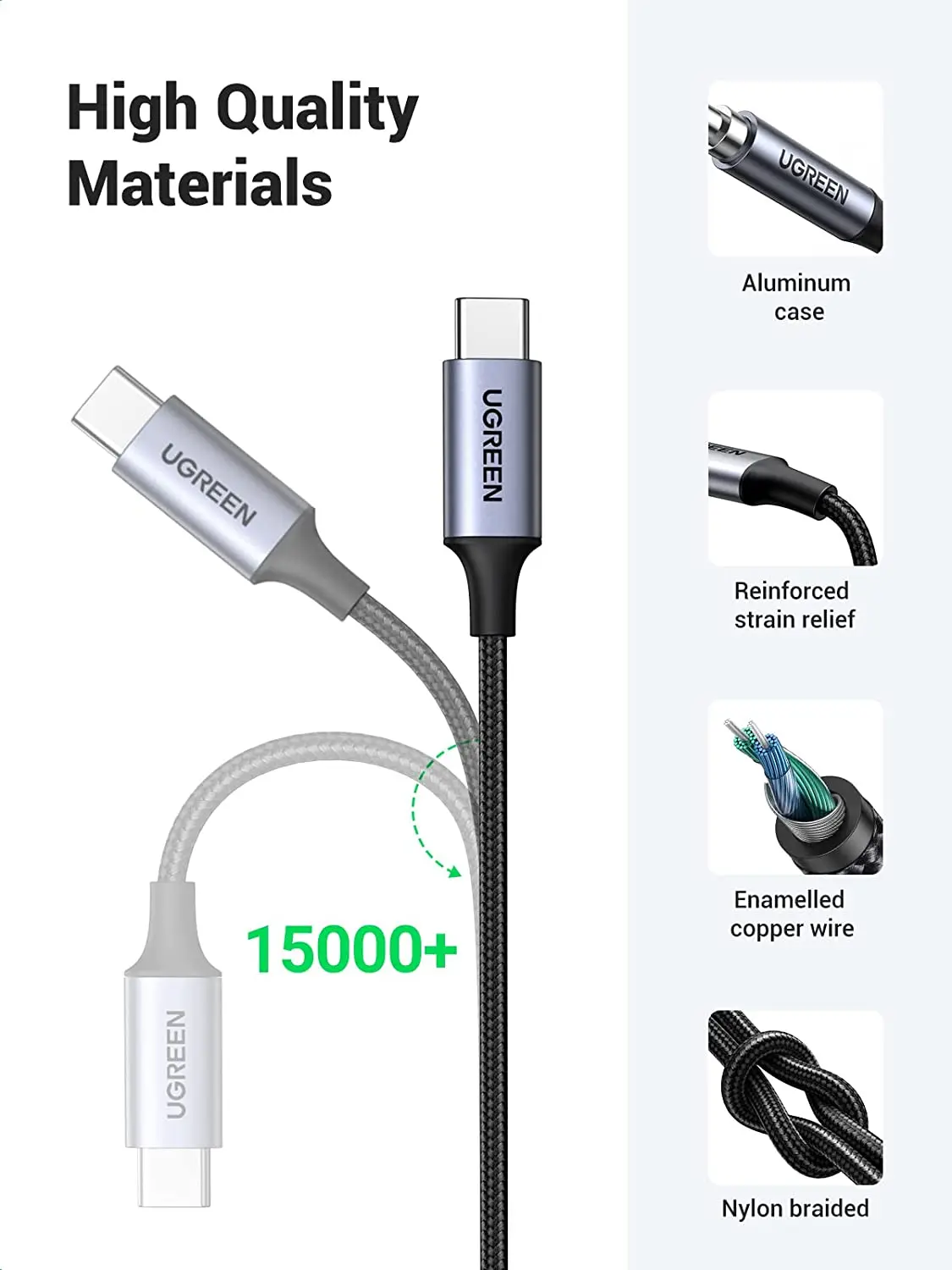 Аудиоадаптер UGREEN с USB C на 3 5 мм Hi-Fi стерео Тип Aux шнур для наушников автомобильный вспомогательный