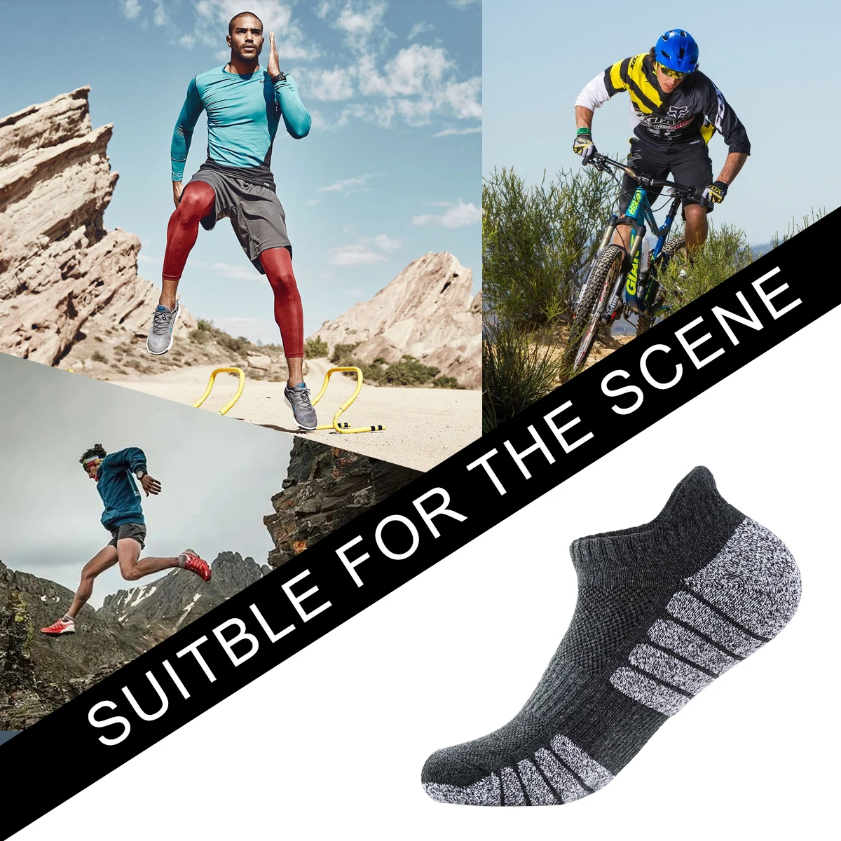 2022 Amazon/Прямая поставка, мужские хлопковые спортивные носки до щиколотки с низким вырезом, спортивные носки