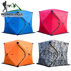 3 4 человек зимние уличные портативный одну комнату ультра легкий Водонепроницаемый Pop Up Палатка для зимней рыбалки