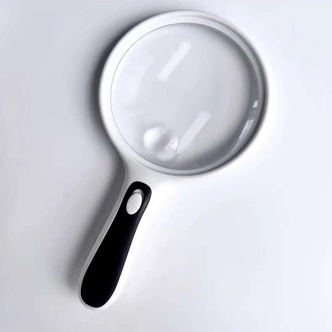 LED Illuminated 10X 20X Handheld Magnifier - Perfect for Seniors Reading and Inspection
