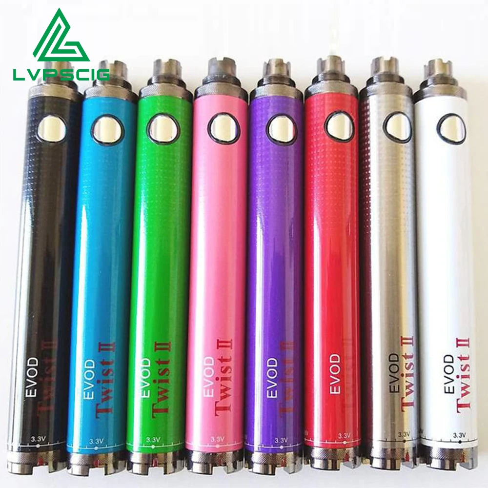  LVPSCIG оптовая продажа Evod Twist 2 батарея OEM электронная сигарета II переменного напряжения 3 3-4 8