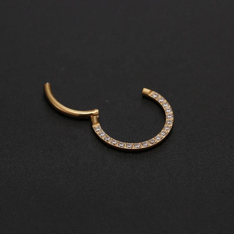Gaby waterproof nose ring stainless steel septum clicker helix ear piercing nose rings piercing jewelry