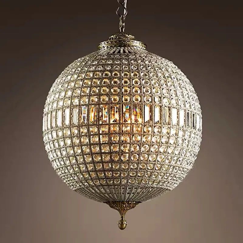 Customized France Luxury Round Home Led Ceiling Hanging Chandelier Pendant For Living Room Hotel