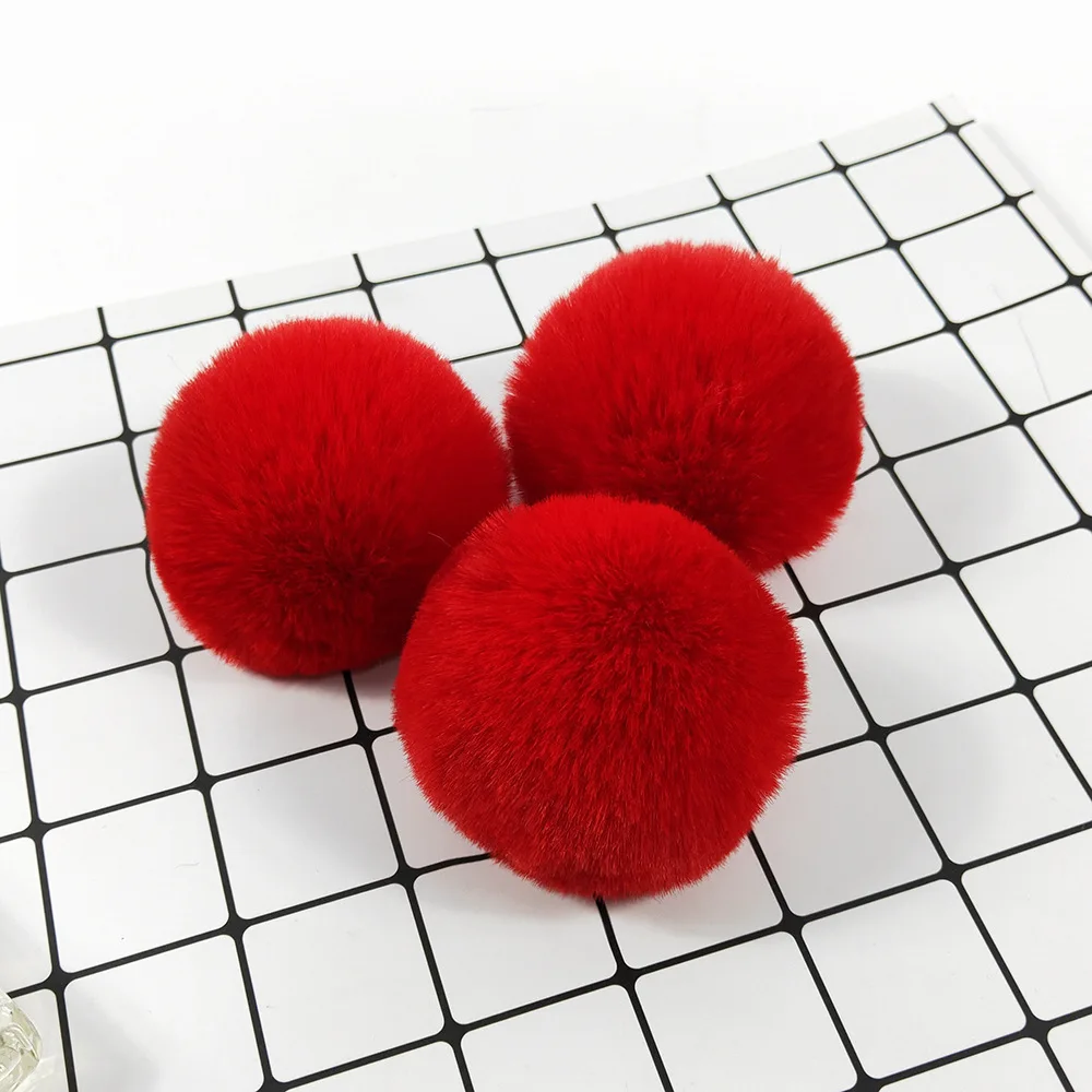 Accessories  hats phone pompoms 3-10 cm, popular artificial rabbit fur balls various colors and sizes fur pom pom