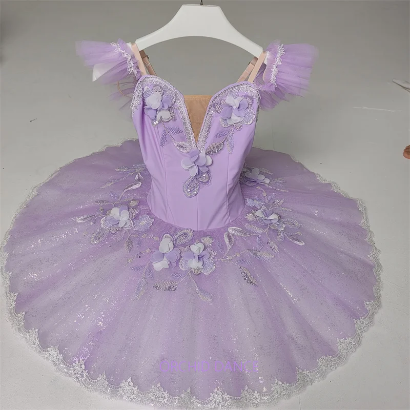 Hot selling fashion 5 Layers Purple Performance Adult Girls stage performance Professional costumes Ballet Tutus