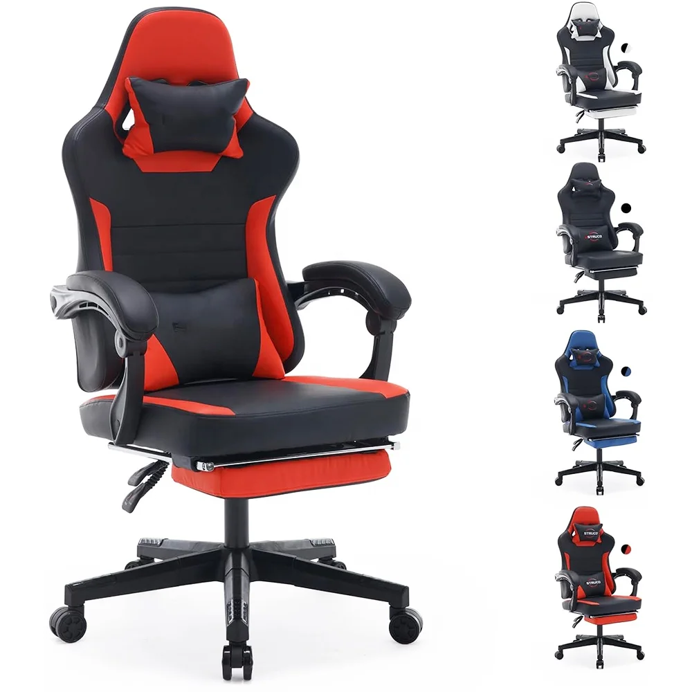 Silla Gamer china wholesale Computer pu leather gaming chair Black and White chair Modern Swivel Lift gaming chair for gamer