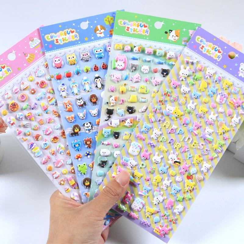 New release Pet dog Cat puppy puffy stickers 3D foam Cartoon animal stickers cute pet Reward stickers Shiba Inu