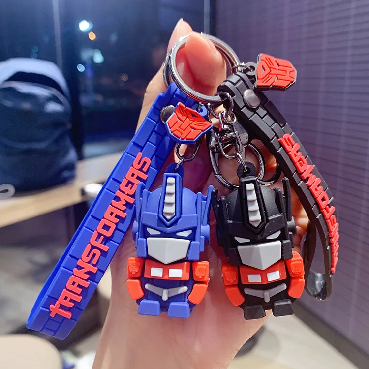 YWMX Robot Toy Keychain Car Pendant Cartoon Keychain Ring Schoolbag Pendant Creative Student Gift Wholesale