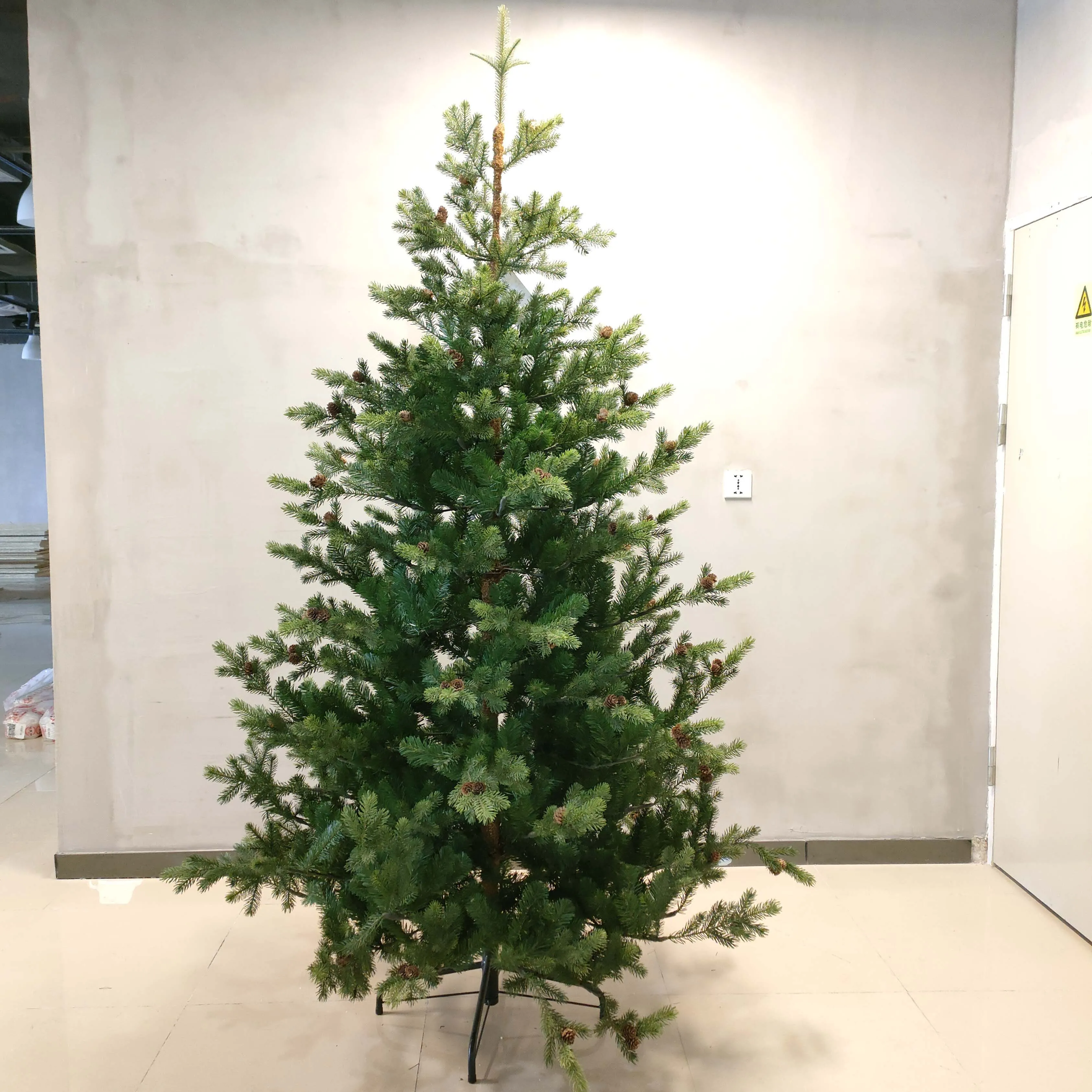 wholesale pe large pvc outdoor flocked  artificial  tree felt christmas tree large decoration ornaments