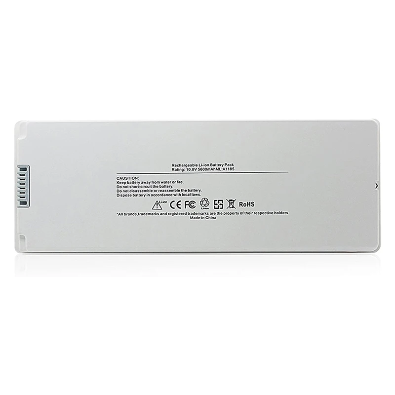 10.8V 5600MAH A1185 A1181 White 2008 2009 Year Laptop Battery for Macbook Rechargeable Battery