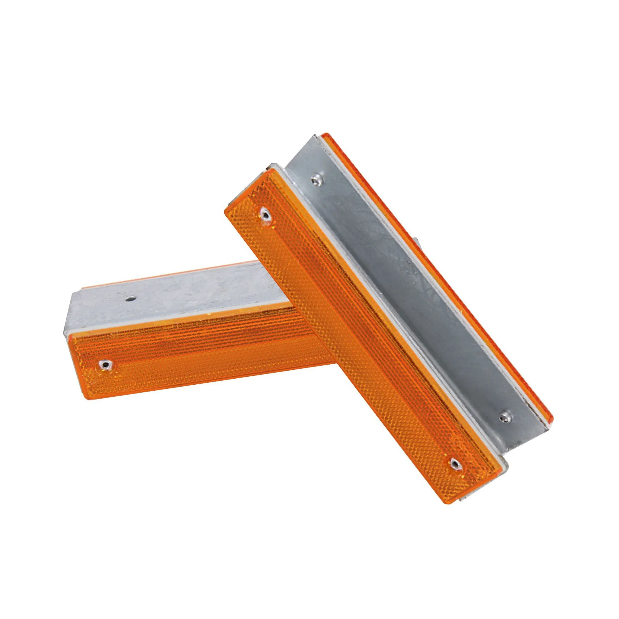 Double-sided yellow High Visible Distance Galvanizing Rectangle Guardrail Reflector