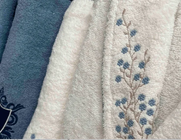 OEM LOGO Custom  High Quality wholesale bathrobe Family Couple Bathrobe Bath Towel Set Unisex 100% Cotton Terry Pajama robes