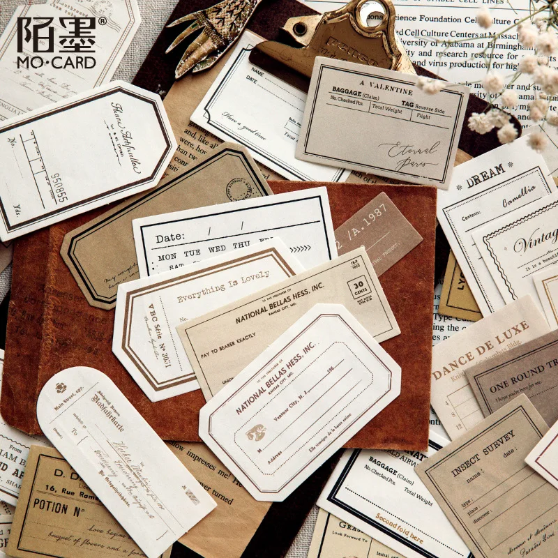 100pcs/lot Memo Pads Material Paper Memories Preface DIY Scrapbooking Cards Junk Journal Retro Background Decoration Paper