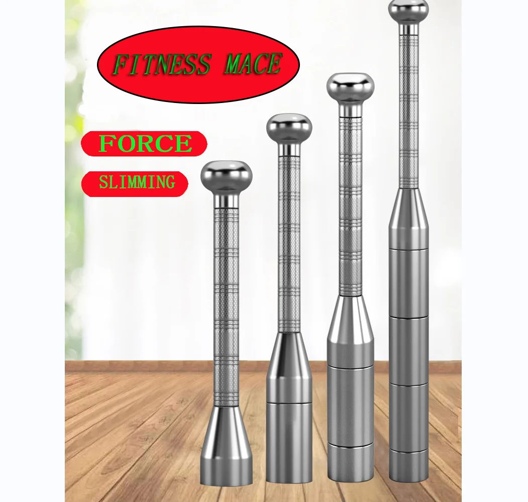 Dinuo New Version Adjustable Clubs bell 304 Stainless Steel Mace Bell for Strength Training, Shoulder, Grips & Forearms Workout
