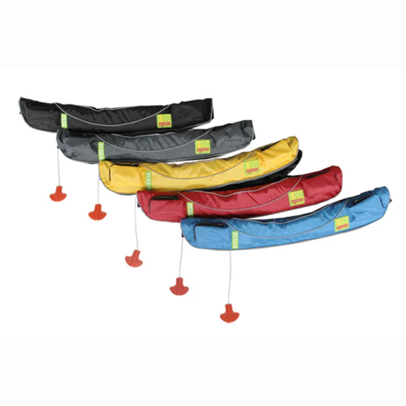 Eyson Hot Sale Custom Colors 24G Co2 110N Cylinder Solas Rescue Adults Buttoned Inflatable Pfd Life Vest Jacket For Surfing Sale